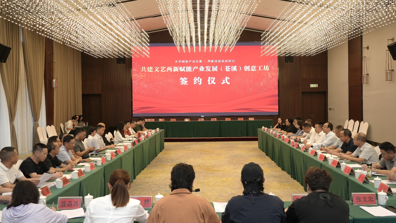 共建“文艺两新”赋能产业发展（苍溪）创意工坊签约仪...