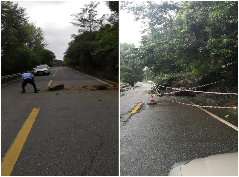 <font color='red'>东</font>青派出所开展汛期交通隐患排查